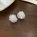 Crystal Cluster Flower Stud Earrings in Four Colors view 8