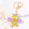 Rhinestone Bee Keychain Metal Cartoon Insect Charm view 8