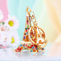 Crystal Eiffel Tower Keychains in Plain and Braided Loop Options view 7