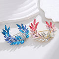 Blue Wheat Crystal Two Designs Metal Brooch Pin for Jackets and Lapels view 5