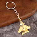 Alloy Fighter Jet Model Keychain Car Key Pendant Gift