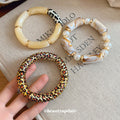 Acrylic Tube Leopard Stretch Bracelets Three Styles view 4