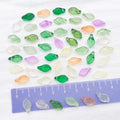 Mini Translucent Glass Leaf Beads in Ten Color Finishes view 3
