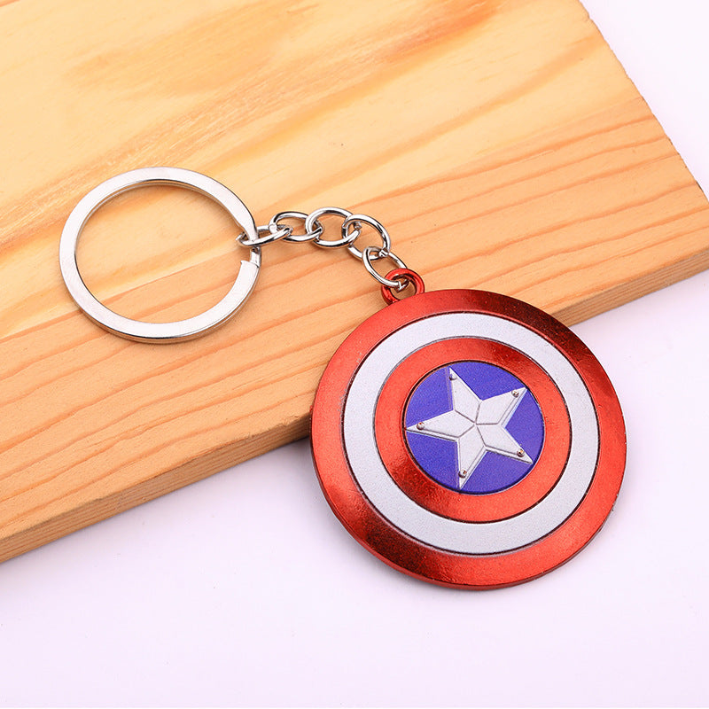 Captain America Shield Alloy Keychain Bag Charm Gift Accessory