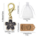 Enamel Cherry Blossom Flower Charm Gold Lobster Clasp Five Colors view 2