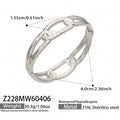Sculptural Hinged Bangle Collection in Gold and Silver Tone view 8