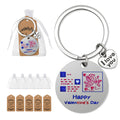 Happy Valentine's Day Cupid Keychain With I Love You Heart Charm view 1
