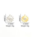 Crystal-Accented Gold Silver Heart Alloy Pendant Charms in 2 Styles view 5