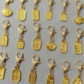 Gold Tone Chinese Good-Fortune Tag Lobster-Clasp Charms in Six Designs view 3