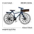 Bicycle Brooch In Metal With A Colored Frame, Crystal Wheels, And Black Details view 4