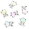 Pastel Bear Cabochon Charms in Gold and Silver Tones view 3