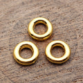 Smooth Round Ring Jewelry Connectors in Silver and Gold view 4