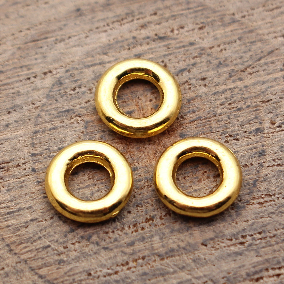 7.9x7.9x1.8mm 0.32g Multicolor Zinc Alloy Round Ring Connector Spacer Beads for Bracelet Jewelry Making
