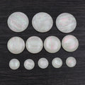 White Imitation Shell Round Resin Flatback Cabochons view 1