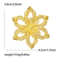 Double Layer Open Flower Brooch in Gold or Silver Tone view 5