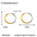 Plain Hoop Earrings in Five Sizes and Three Metal Finishes view 11