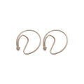Silver Tone Open Heart Ear Cuffs With Polished Metal Details view 5