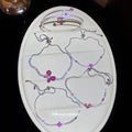 Silver Magenta Crystal Flower Butterfly Bracelets Cuffs view 2