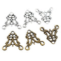 Ornate Double Loop Metal Connector Charms in Two Antique Finishes view 5
