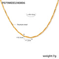 Rhombus Link Chain Necklace Bracelet Gold Silver Metal view 9