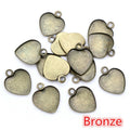 Heart Cabochon Pendant Trays in Eight Metallic Finishes view 7