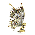 Enamel Butterfly Fairy Brooch in 2 Color Styles Metal Pin view 5