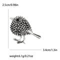 Textured Small Bird Brooch in 2 Color Styles Metal Pin view 6