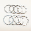 Round Split Key Rings in Three Polished Steel Tone Sizes view 2