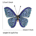 Crystal Butterfly Brooch With Polished Metal And Sculpted Decorative Details view 8