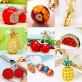 Jeweled Fruit and Vegetable Keychain Collection in Forty-Seven Options view 1