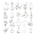 Black Cat and Cat Paw Metal Charms with 26 Listed Options view 5
