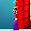 Large Jeweled Fortune Bag Tassel Keychains in Four Colors plus Assorted Option view 7