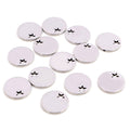 Stainless Steel Double Disc Pendants with Star Cutout Links view 1