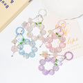 Tulip Bead Charm Keychain Phone Strap Four Pastel Colors view 1