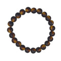 Amber Brown Round Bead Stretch Bracelet Glass Retro Style view 5