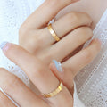 Gold Scalloped Disc Band Rings Multiple US Ring Sizes view 4