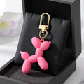 Gold Tone Balloon Dog Clip Keychains in Fourteen Colors view 12
