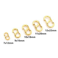 Gold and Silver Tone Mini S Shaped Spring Clasp Components view 2