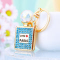 Crystal Perfume Bottle Keychains with Braided Loops and Loop Only Options view 7