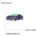 Crystal Sports Car Brooch in Clear Red or Blue Jewelry view 8