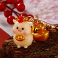 Cute Ingot Pig Keychains in Nine Poses plus Assorted Style Option view 3