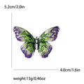Printed Enamel Butterfly Brooch With Polished Metal And Sculpted Decorative Details view 6