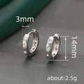 Star CZ Huggie Hoop Earrings Gold or White Gold Metal view 4