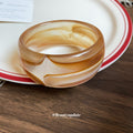 Wide Irregular Marbled Resin Closed Bangle In Eight Colors view 4