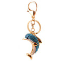 Rhinestone Dolphin Metal Keychain With Lobster Clasp And Split Ring view 5