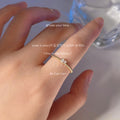 Gold Tone Clear Stone Heart And Single Row Open Adjustable Rings view 2