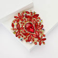 Large Teardrop Crystal Cluster Brooch with Faceted Stones view 4