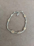 Silver Mesh Oval Crystal Bracelet Six Color Options view 3