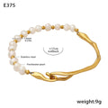 Freshwater Pearl and Branch Bracelet in Gold or Silver Tone view 6