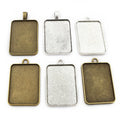 Rectangular Pendant Tray Settings in Three Metal Tones view 4